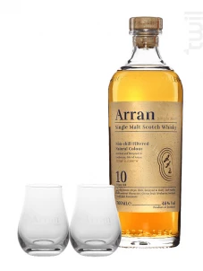 10 Ans Coffret 2 Verres Arran Whisky Écosse Single Malt Whisky 46%