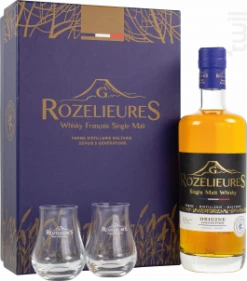 Collection Origine Coffret 2 Verres Rozelieures Whisky France Single Malt Whisky 40%