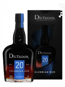Dictador 20 Ans Dictador Rhum Colombie Rhum Vieux 40%