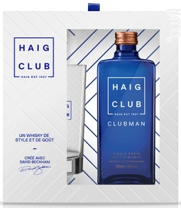 Clubman + 1 Verre Haig Club Whisky Écosse Single Grain Whisky 40%