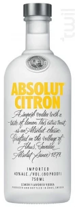 Vodka Absolut Citron Absolut Vodka Vodka Suède Vodka Aromatisée 40%