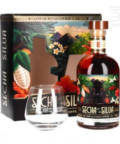 Secha De La Silva Rhum Coffret + 1 Verre Rhum Secha De La Silva Rhum Guatemala Rhum Arrangé